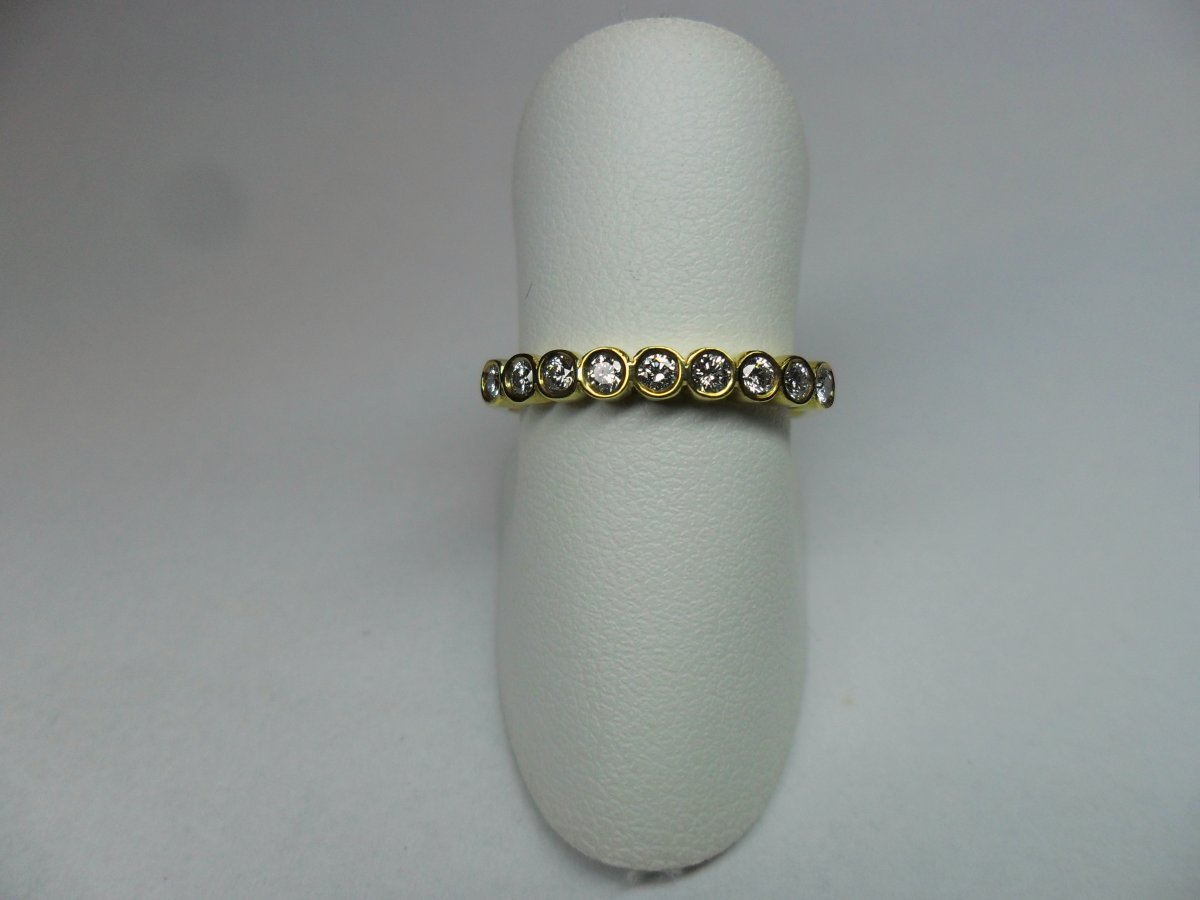 Rijring Smal Gesloten Zetting Geelgoud 9st.